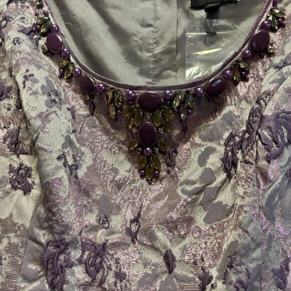 New without tags, Women's Adrianna Papell Bead Trimmed Party Dress.  Size 10 - Picture 2 of 6